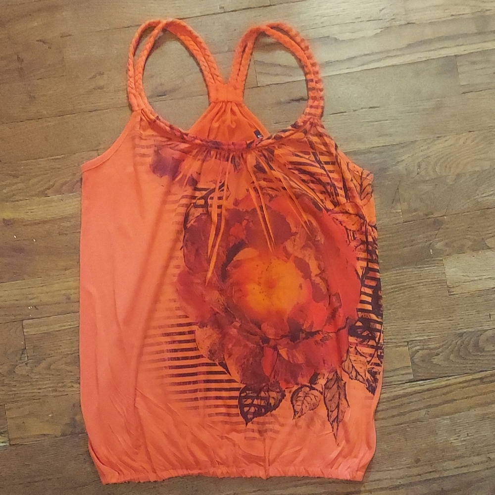 6 For $10 Vanity Orange Sleeveless Tank Top